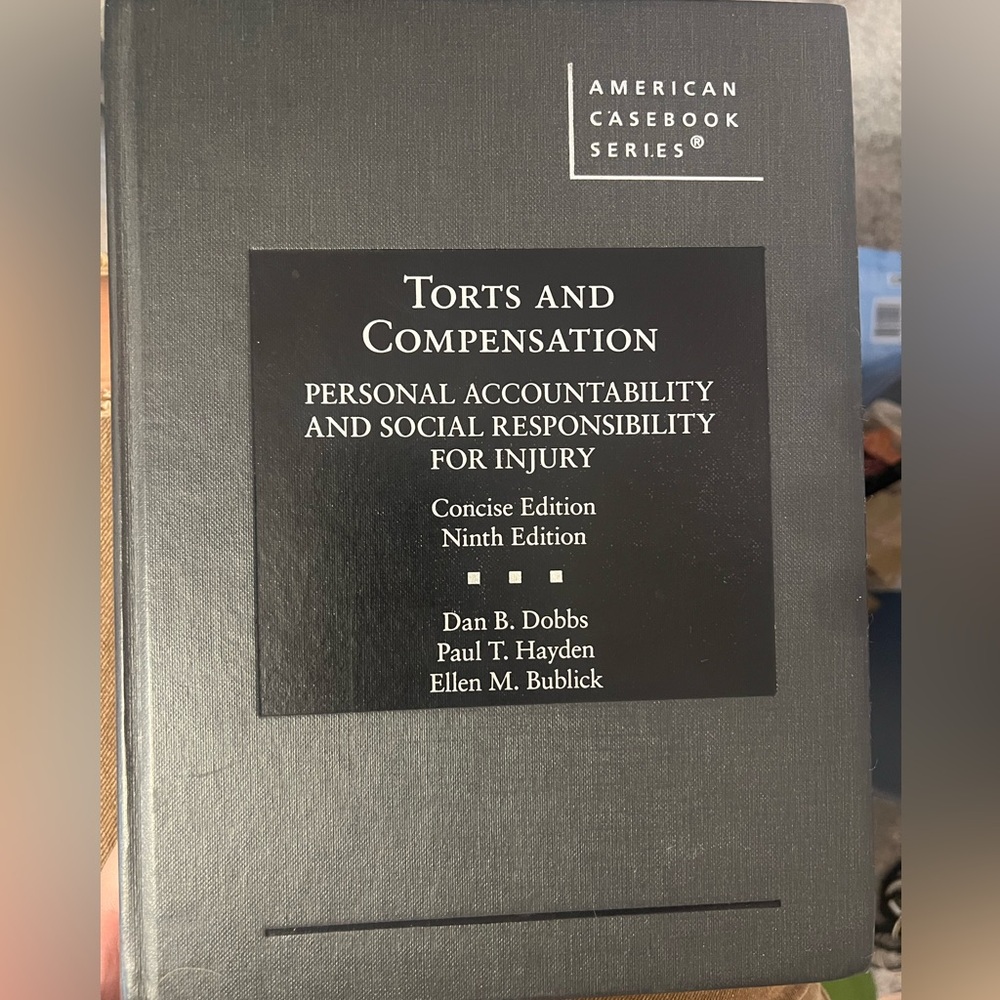 Torts and Compensation Casebook